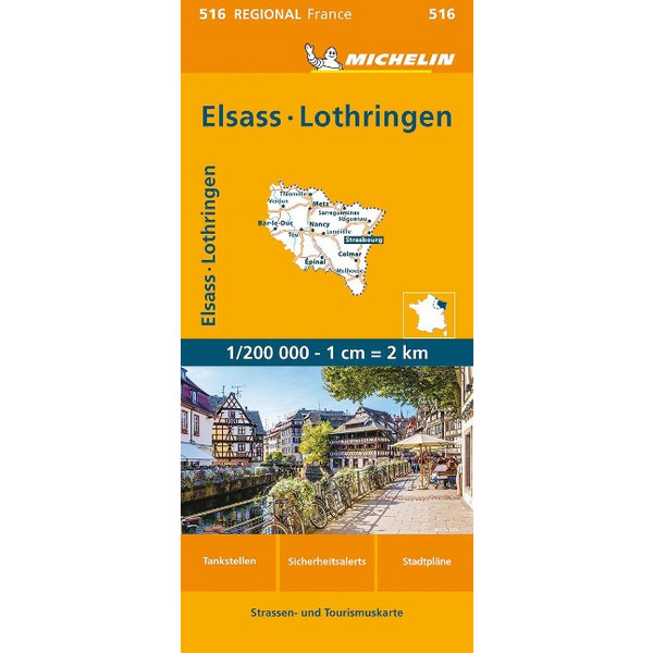ELSASS LOTHRING - Straßenkarte