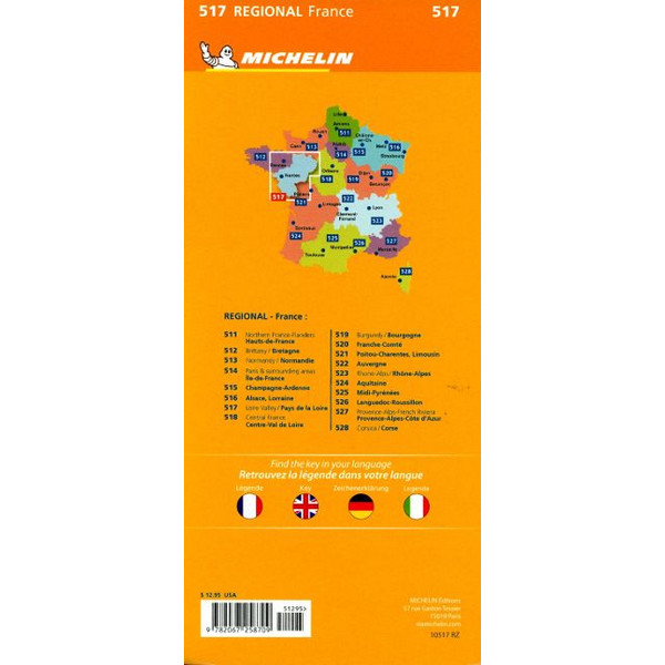 MICHELIN LOIRETAL - Straßenkarte Ansicht 2