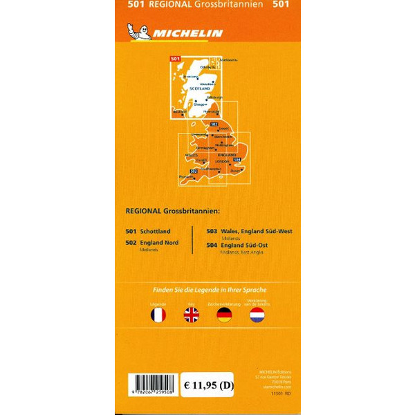 MICHELIN SCHOTTLAND - Straßenkarte Ansicht 2