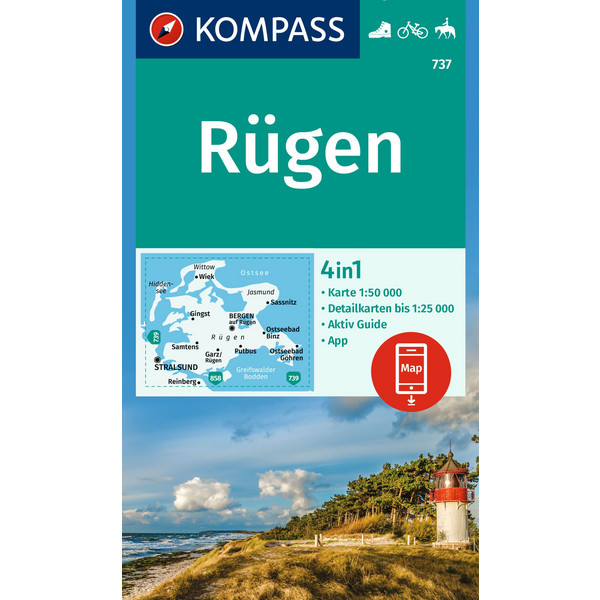KOMPASS WANDERKARTE 737 RÜGEN 1:50.000 Ansicht 1
