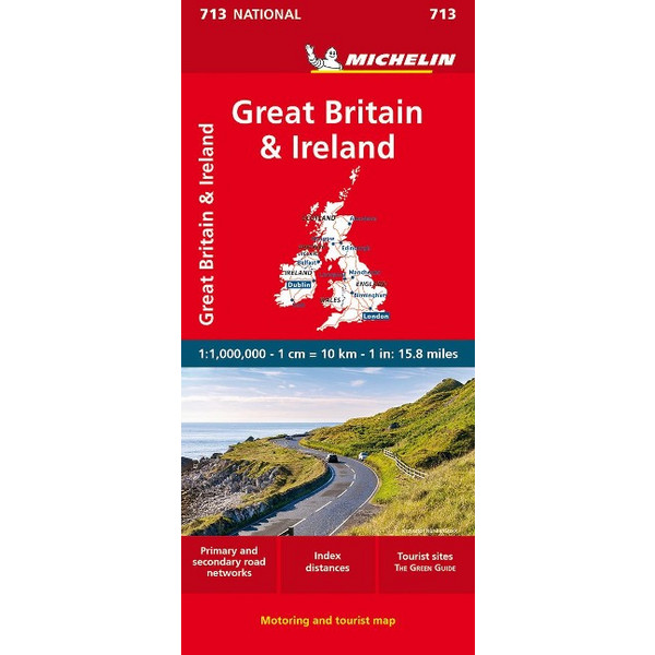 GREAT BRITAIN & IRELAND 2023 - MICHELIN NATIONAL MAP 713 - Straßenkarte Ansicht 1