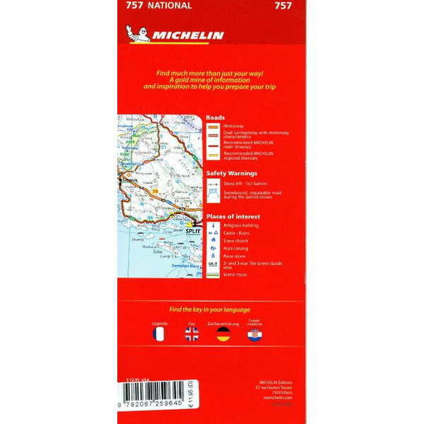 MICHELIN KROATIEN - Straßenkarte Ansicht 2
