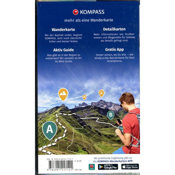 KOMPASS WANDERKARTE 736 FISCHLAND, DARß, ZINGST 1:50.000 Ansicht 2