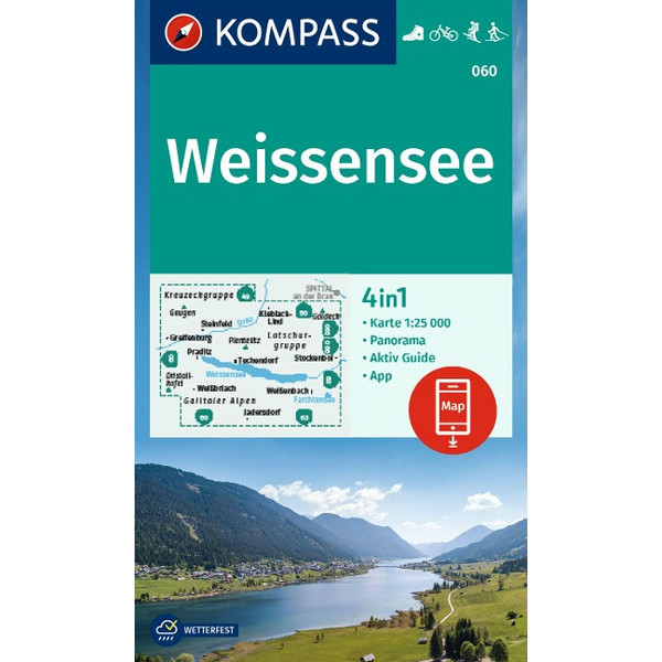 KOMPASS WANDERKARTE 060 WEISSENSEE 1:25.000 Ansicht 1