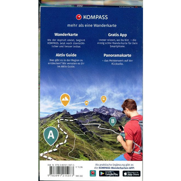 KOMPASS WANDERKARTE 060 WEISSENSEE 1:25.000 Ansicht 2