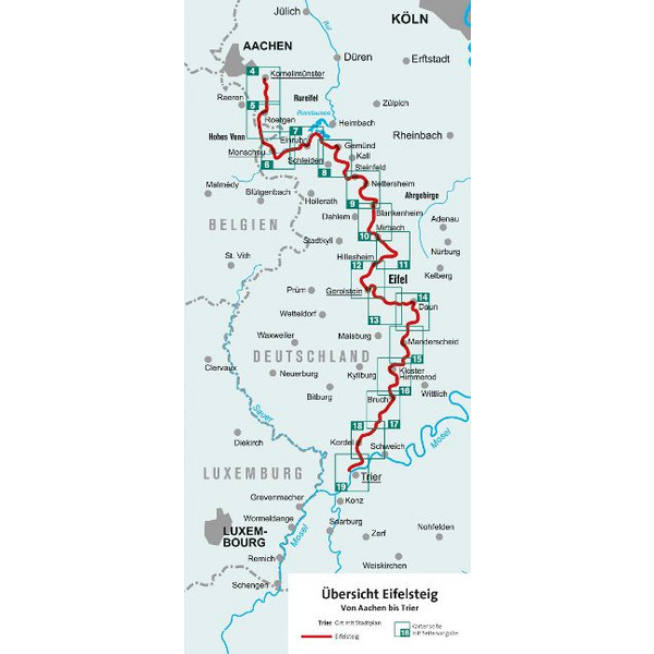 KOMPASS WANDER-TOURENKARTE EIFELSTEIG 1:50.000 Ansicht 2