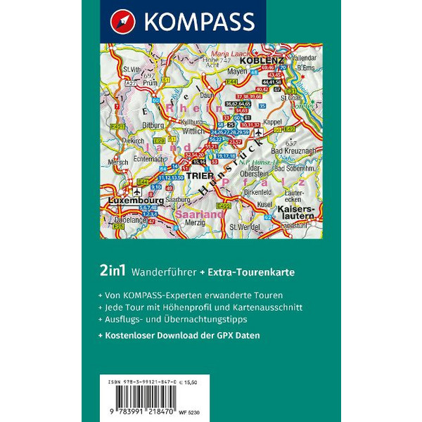KOMPASS WANDERFÜHRER MOSEL MIT MOSELSTEIG, 46 TOUREN Ansicht 2