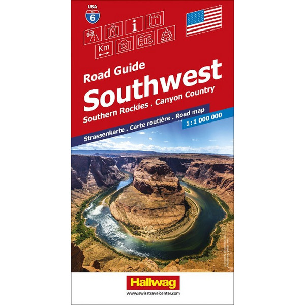 SOUTHWEST, SOUTHERN ROCKIES, CANYON COUNTRY STRASSENKARTE Ansicht 1