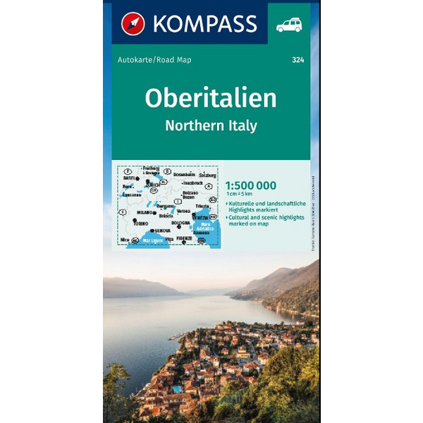 KOMPASS AUTOKARTE OBERITALIEN Ansicht 1