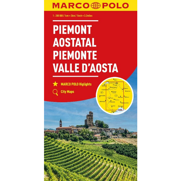 MARCO POLO REGIONALKARTE ITALIEN 01 PIEMONT, AOSTATAL Ansicht 1