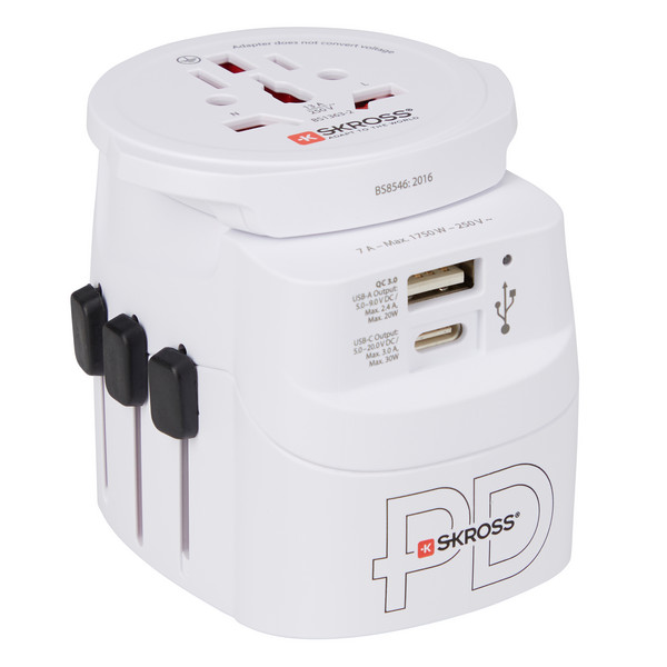 Skross PRO LIGHT USB AC30PD WORLD - Reisestecker Ansicht 1