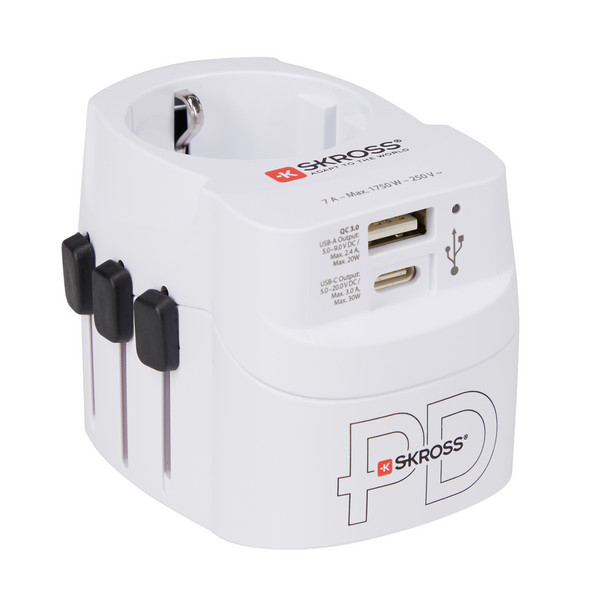 Skross PRO LIGHT USB AC30PD WORLD - Reisestecker Ansicht 3