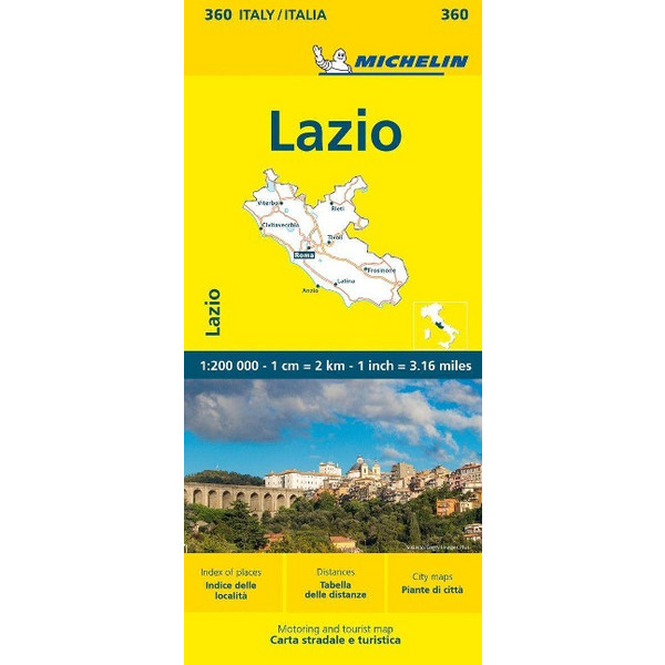 LAZIO - MICHELIN LOCAL MAP 360 - Straßenkarte Ansicht 1