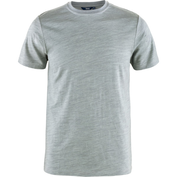 WOOL TEE M Herren - T-Shirt-GRANITE BLUE