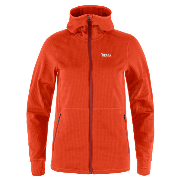 NALLO HOOD FULL ZIP W Damen - Fleecejacke-WARM ORANGE