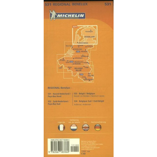 MICHELIN NIEDERLANDE NORD - Straßenkarte Ansicht 2