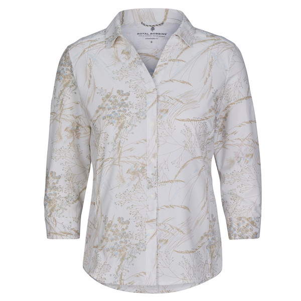 EXPEDITION PRO 3/4 SLEEVE Damen - Outdoor Bluse-WHITE MEADOW PT