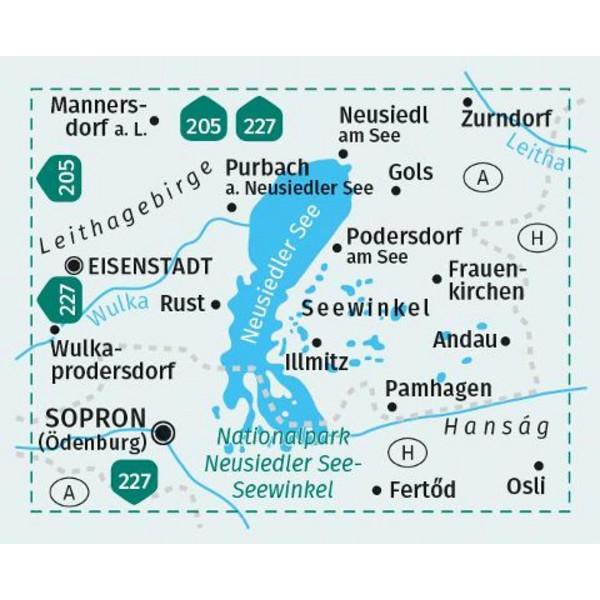 KOMPASS WANDERKARTE 215 NEUSIEDLER SEE 1:50.000 Ansicht 2