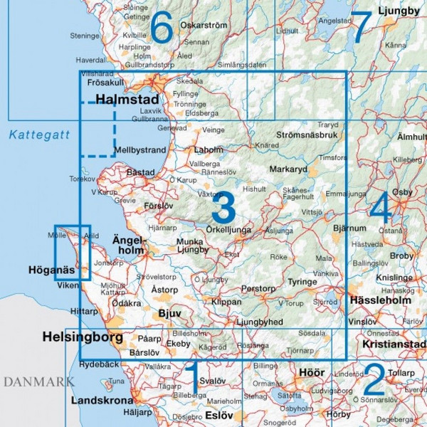 CYKELKARTAN BLAD 3 NORDVÄSTRA SKÅNE 1:90000 - Fahrradkarte Ansicht 3