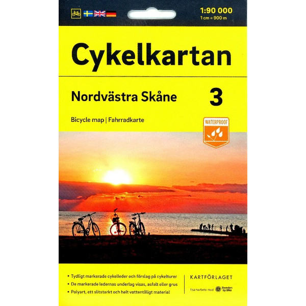 CYKELKARTAN BLAD 3 NORDVÄSTRA SKÅNE 1:90000 - Fahrradkarte Ansicht 1