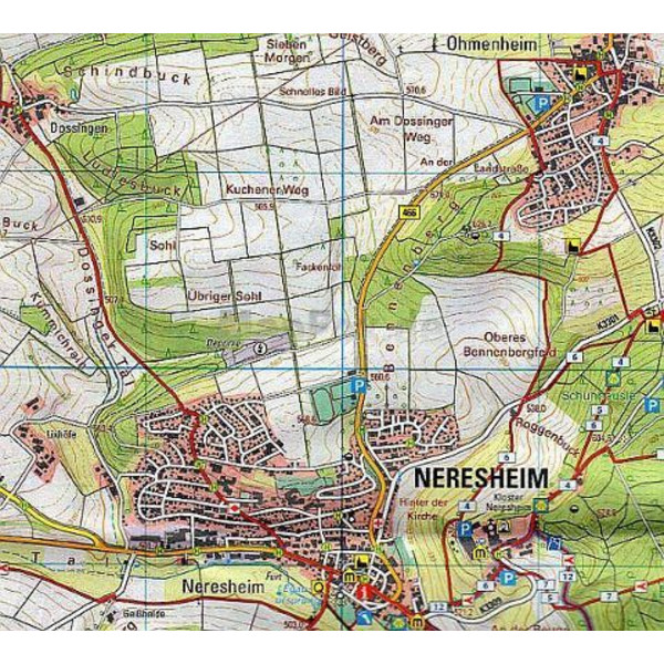 W232 NERESHEIM - SONTHEIM A.D.BRENZ, DILLINGEN A.D.DONAU - Wanderkarte Ansicht 2