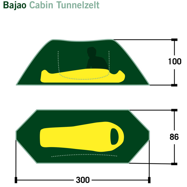 Bajao CABIN - Tunnelzelt Ansicht 2