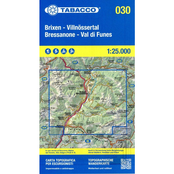 TABACCO WANDERN BRIXEN 1:25000 Ansicht 1