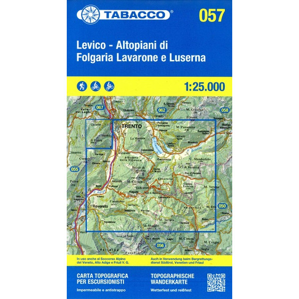 TABACCO WANDERN LEVICO ALTOPIANI 1:25000 - Wanderkarte Ansicht 1