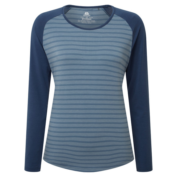 REDLINE LS WMNS TEE Damen - Funktionsshirt-BLUEFIN STRIPE/DENIM