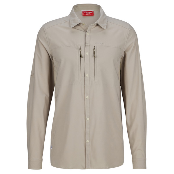 NOSILIFE PRO LONG SLEEVED SHIRT V Herren - Outdoor Hemd-PARCHMENT
