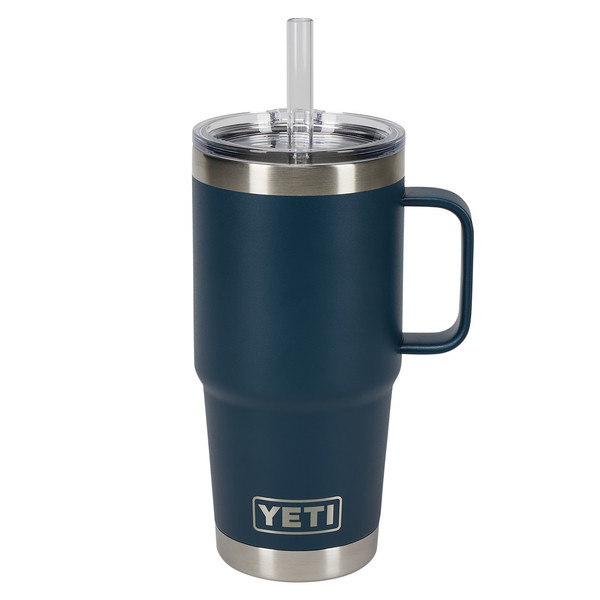 RAMBLER 25 OZ STRAW MUG 2.0 - Thermobecher-NAVY