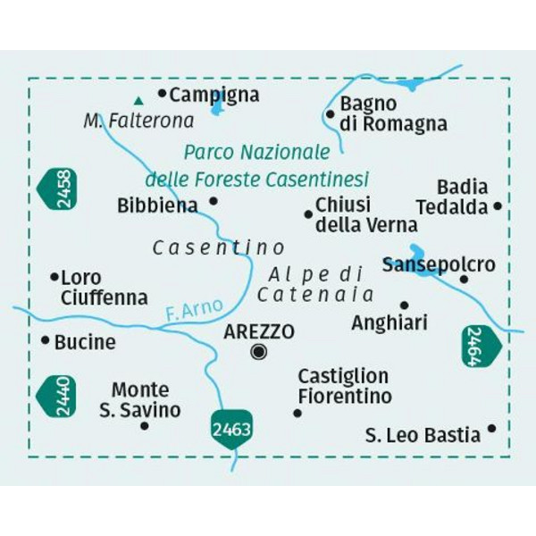 KOMPASS WANDERKARTE 2459 AREZZO, CASENTINO Ansicht 2
