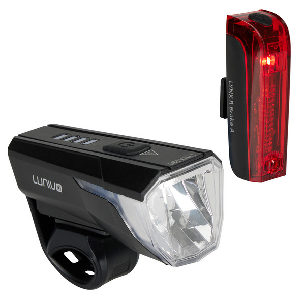 Lunivo LYNX F80 & LYNX R BRAKE A - Fahrradbeleuchtung Ansicht 1