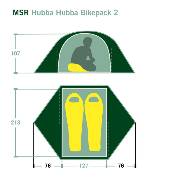 MSR HUBBA HUBBA BIKEPACK 2 - Kuppelzelt Ansicht 2