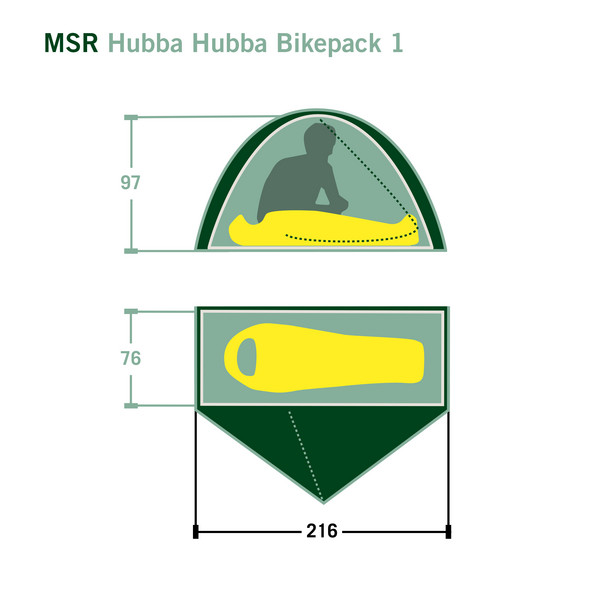 MSR HUBBA HUBBA BIKEPACK 1 - Kuppelzelt Ansicht 2