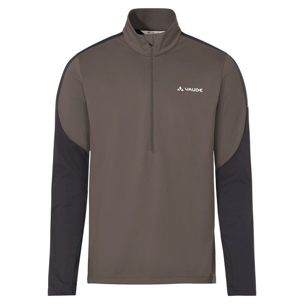 LIVIGNO HALFZIP II Herren - Fleecepullover-BLACK/DEER BROWN