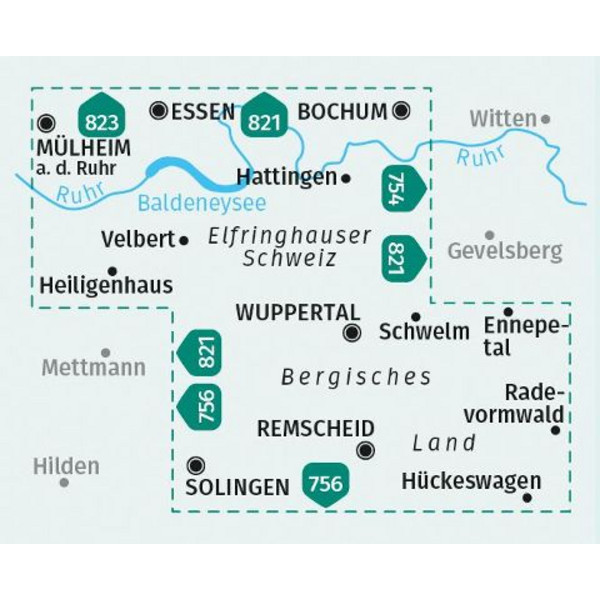 KOMPASS WANDERKARTE 493 BALDENEYSEE, ELFRINGHAUSER SCHWEIZ Ansicht 2