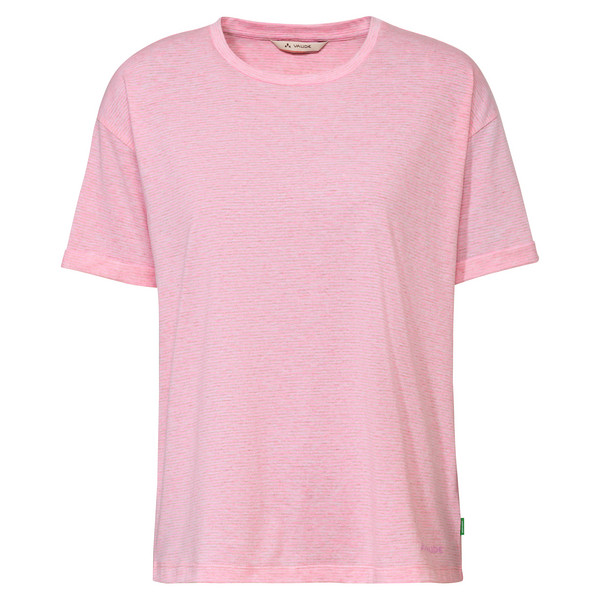 WOMEN'S MINEO STRIPED T-SHIRT Damen - T-Shirt-RASPBERRY