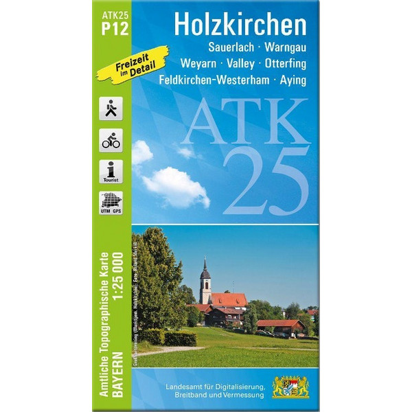 ATK25-P12 HOLZKIRCHEN (AMTLICHE TOPOGRAPHISCHE KARTE 1:25000 - Wanderkarte Ansicht 1