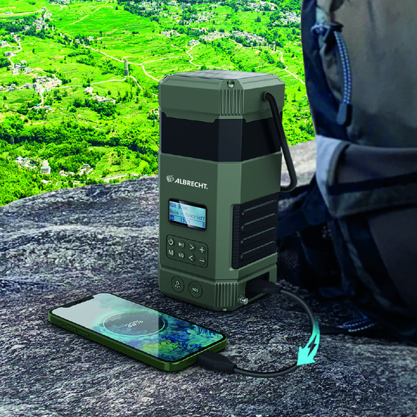 Albrecht DR 114 DAB+ OUTDOOR RADIO WITH CAMPING LAMP - Kurbelradio Ansicht 5