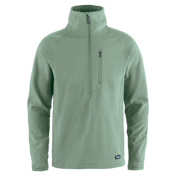 KVALØYA HALF ZIP M Herren - Fleecepullover-SAGE GREEN