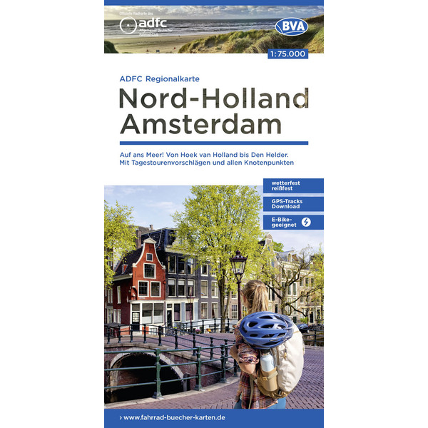 ADFC-REGIONALKARTE NORD-HOLLAND AMSTERDAM - Fahrradkarte Ansicht 1