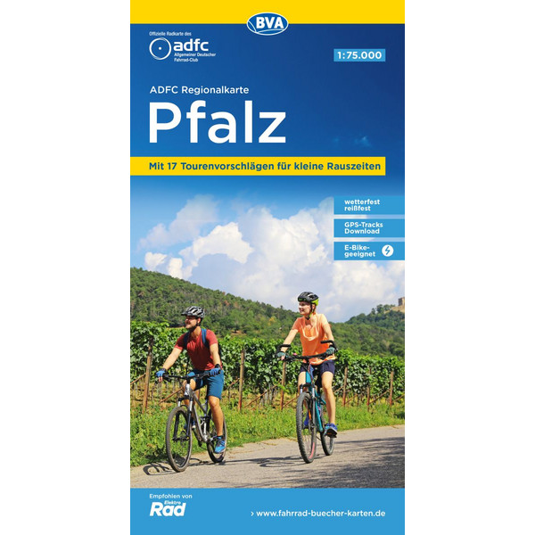 ADFC-REGIONALKARTE PFALZ, 1:75.000 - Fahrradkarte Ansicht 1