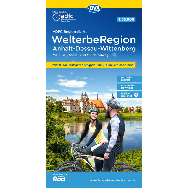 ADFC-REGIONALKARTE WELTERBEREGION ANHALT - DESSAU - Fahrradkarte Ansicht 1