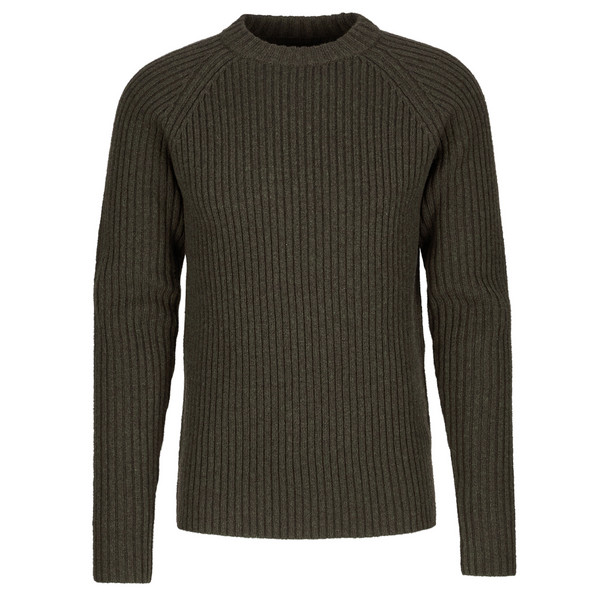 ROCKCRAFT WOOL CREW Herren - Wollpullover-BLACK OLIVE HTR