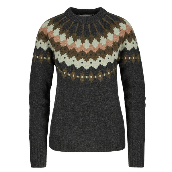 ROCKCRAFT WOOL CREW Damen - Wollpullover-CHARCOAL HTR SNOWCREEK PT