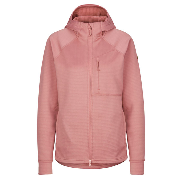 ABISKO GRID FLEECE HOODIE W Damen - Fleecejacke-DUSTY ROSE