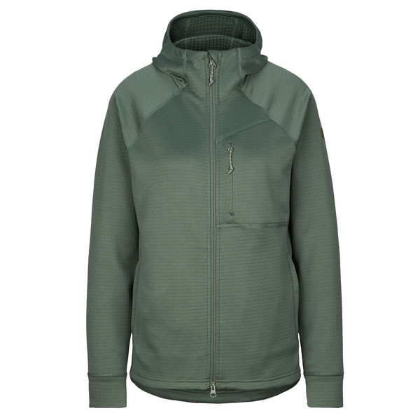 ABISKO GRID FLEECE HOODIE W Damen - Fleecejacke-PATINA GREEN