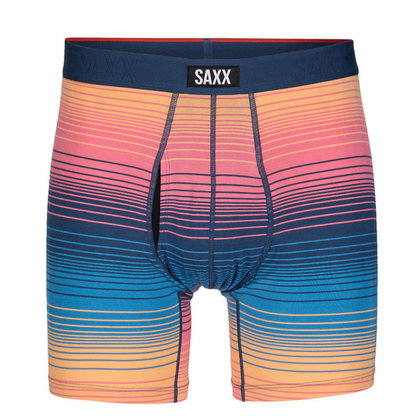 VIBE XTRA SOFT COMFORT BOXER BRIEF FLY Herren - Funktionsunterwäsche-HAZY STRIPE-SUNSET
