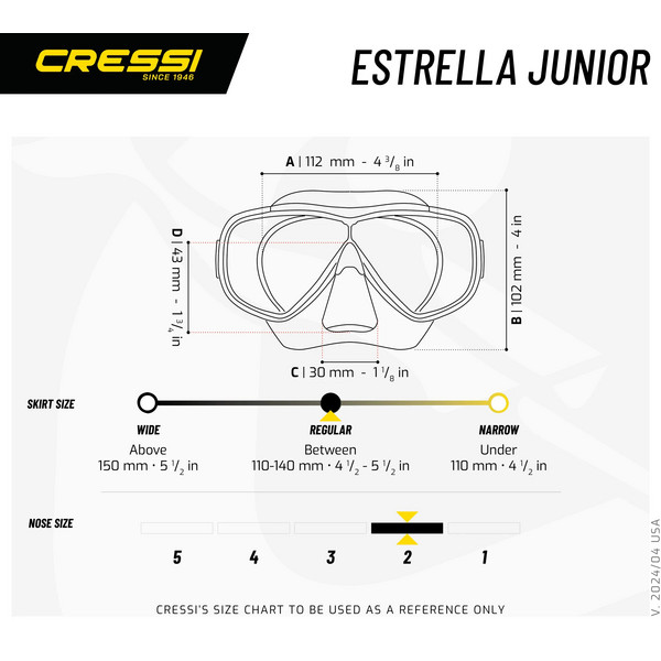 Cressi ESTRELLA JUNIOR VIP Kinder - Schnorchelausrüstung Ansicht 6